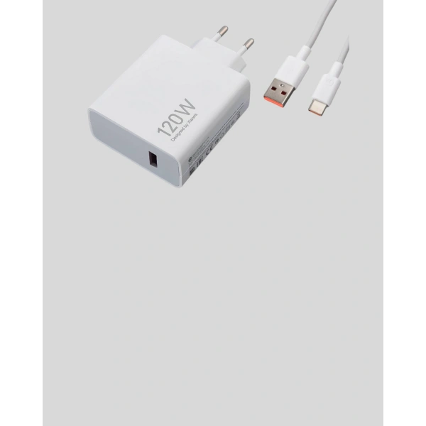 120W Güçlü Hızlı Şarj Adaptörü ve Type-C Kablo Seti – Güvenli Şarj Teknolojisi