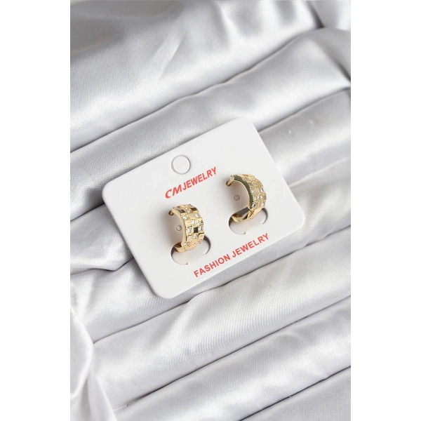 14K Gold Renk Kaplama CM Kadın Küpe