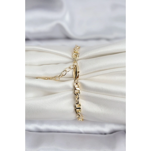 14K Gold Renk Kaplama Zincir Model CM Kadın Bileklik