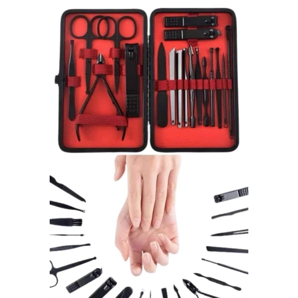 17 Parça Manikür Pedikür Seti El Ayak Bakım Seti Tırnak Makası Törpü