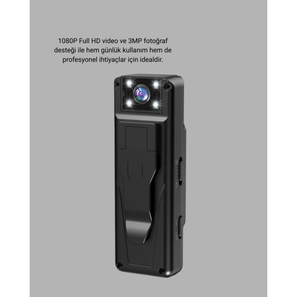 180° Döner Lensli Mini Kamera 1080P Full HD Hareket Algılama 1200mAh