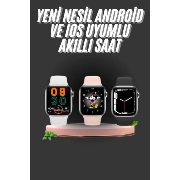 1.83 İnç Akıllı Saat Android ve İOS Uyumlu Çağrı Cevaplayabilen Adımsayar GPS Takibi