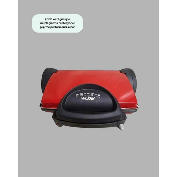 2000 Watt Teflon Tost Makinesi – Geniş Plaka, Ayarlanabilir Isı, Kolay Temizlik