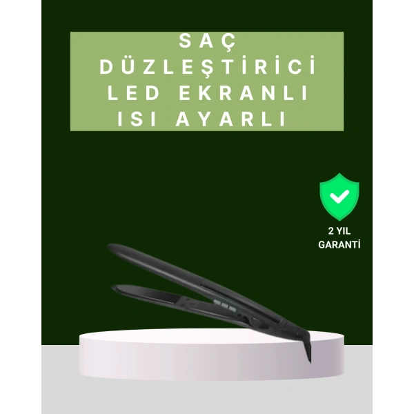 2025 Isı Ayarlı Titanyum Kaplama Seramik Plakalı Saç Düzleştirici Dijital Ekranlı A Kalite