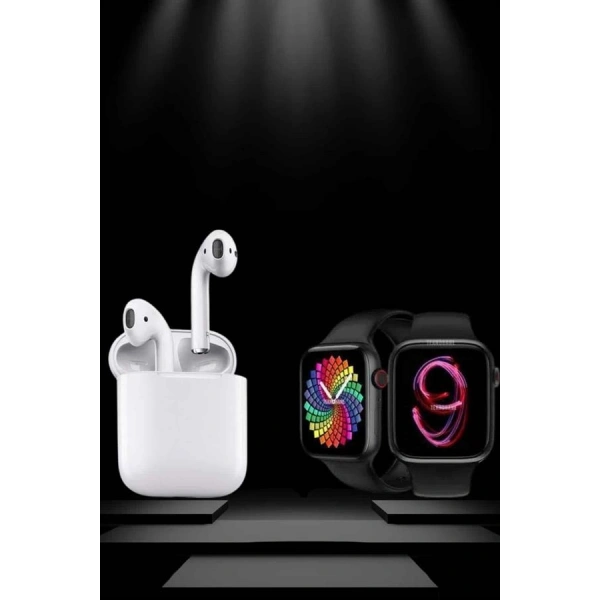 2025 Model Akıllı Saat ve 2.Nesil TWS Bluetooth Kulaklık ANC Özelliği Amoled Ekran