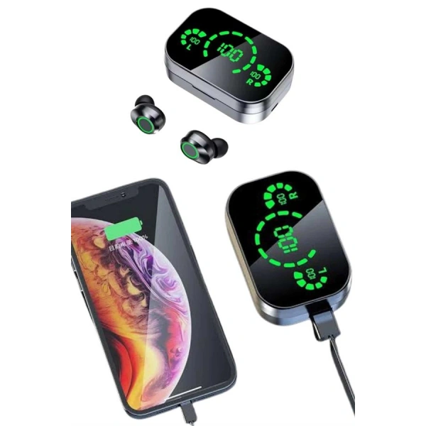 2025 Model Bluetooth Kulaklık Telefon Şarj Edebilen Çağrı Cevaplama Dijital Göstergeli