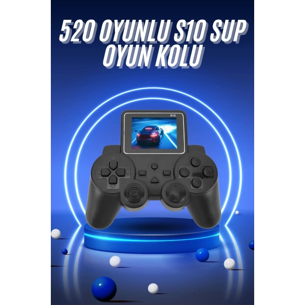 2.4 İnç Ekran 520 Oyunlu Retro Temalı Kablosuz Oyun Kolu El Atarisi