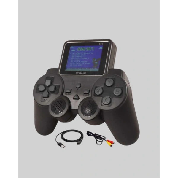 2.4 İnç Ekranlı 500 Oyunlu Taşınabilir Retro Oyun Konsolu, Şarjlı El Tipi Mini