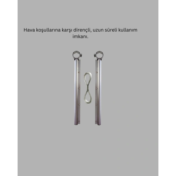 25x60 cm Çamaşır Askılığı Kare Balkon Demiri İçin Dayanıklı Tasarım