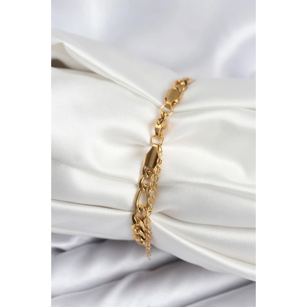 316L Çelik Gold Renk Oval Yazı Yazmaya Uygun Kadın Bileklik