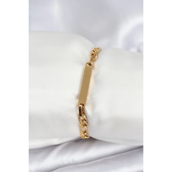 316L Çelik Gold Renk Yazı Yazmaya Uygun Kadın Bileklik