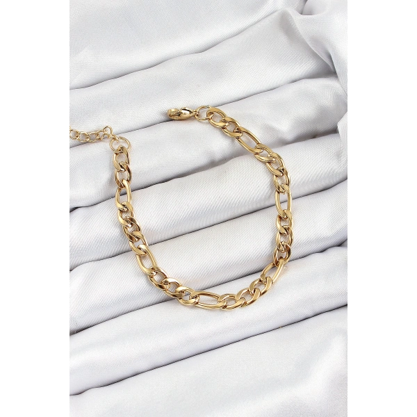 316L Çelik Gold Renk Zincir Erkek Bileklik