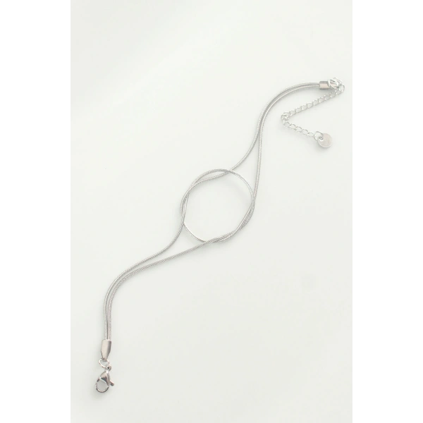 316L Çelik Gümüş Renk Düğüm Model Bileklik