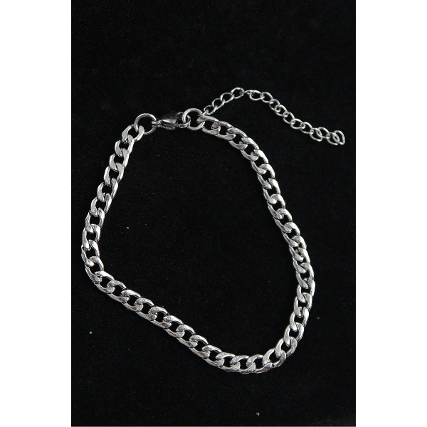 316L Çelik Klasik Model Gümüş Renk Erkek Bileklik