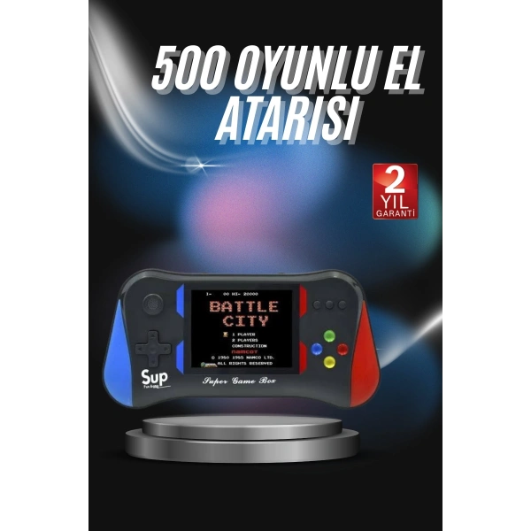 3.5 İnç 500ü 1 Arada Klasik Oyun Konsolu Nostalji Oyunlu Atari
