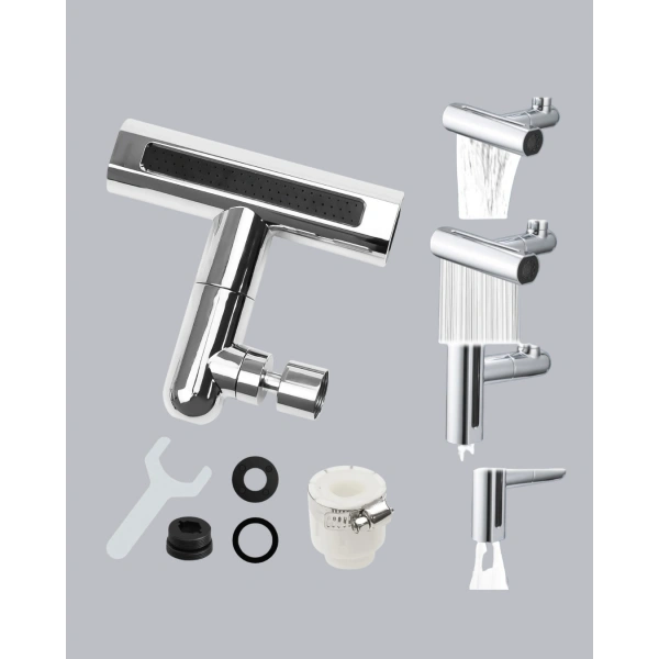 360° Dönebilen Musluk Başlığı 4 Fonksiyonlu Su Tasarruflu ve Dayanıklı