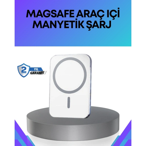 360° Döner Başlıklı MagSafe Araç Telefon Tutucu Hızlı Şarjlı