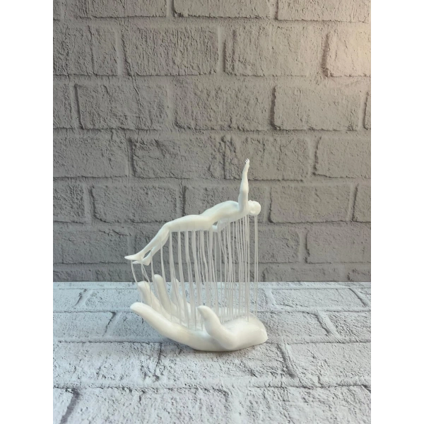 3D El İnsan Figürü Beyaz Modern Sanatsal Dekoratif Biblo