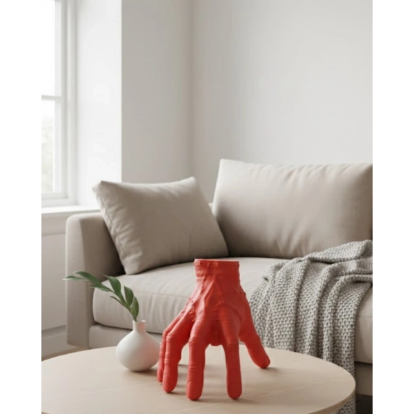 3D Kırmızı El Dekor 17x16 cm Gotik ve Modern Tasarım Obje