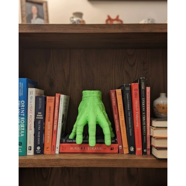 3D Modern Yeşil El Heykeli 27x22 cm Raf ve Konsol Üstü Dekor