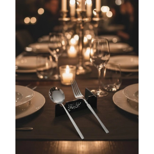 3D Özel Baskı 6’lı Kaşık Çatal Sunum Standı Şık Masa Düzenleyici