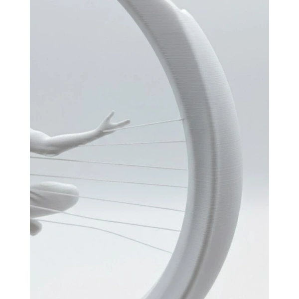 3D Zen Heykeli Modern Ay Tasarımlı Meditasyon Biblosu