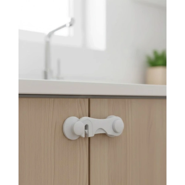 4 Adet Bebek Güvenlik Dolap Kilidi Çift Taraflı Bantlı Kolay Montajlı Emniyet Seti