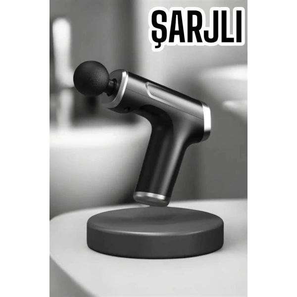 4 Başlıklı Darbeli Şarjlı Masaj Aleti Tabancası Kablosuz
