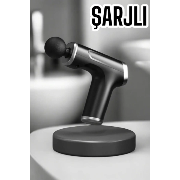4 Başlıklı Darbeli Şarjlı Masaj Aleti Tabancası Kablosuz