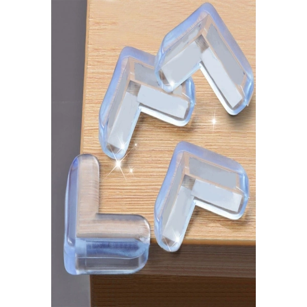 4 lü Masa Sehpa Köşe Koruyucu Silikon- Çocuk Koruma Aparatı