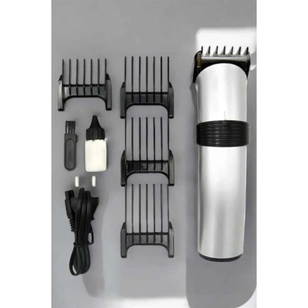 4 Taraklı Profesyonel Şarjlı Saç ve Sakal Kesme Tıraş Makinesi Seti