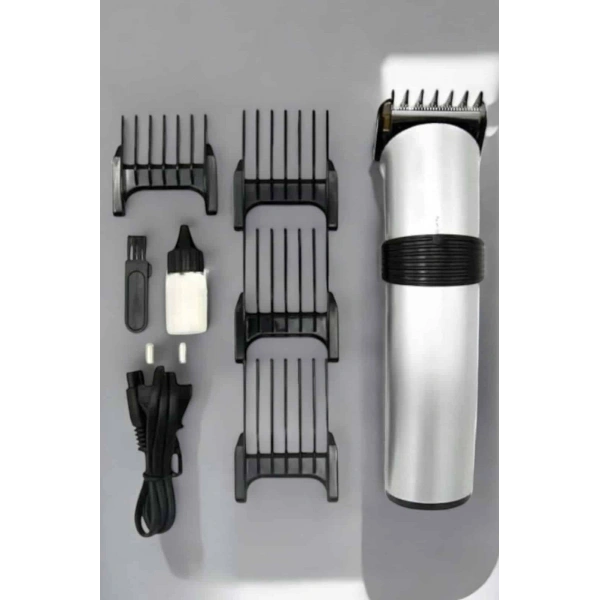 4 Taraklı Profesyonel Şarjlı Saç ve Sakal Kesme Tıraş Makinesi Seti