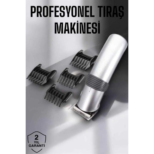 4 Taraklı Taşınabilir Profesyonel Saç ve Sakal Kesme Tıraş Makinesi