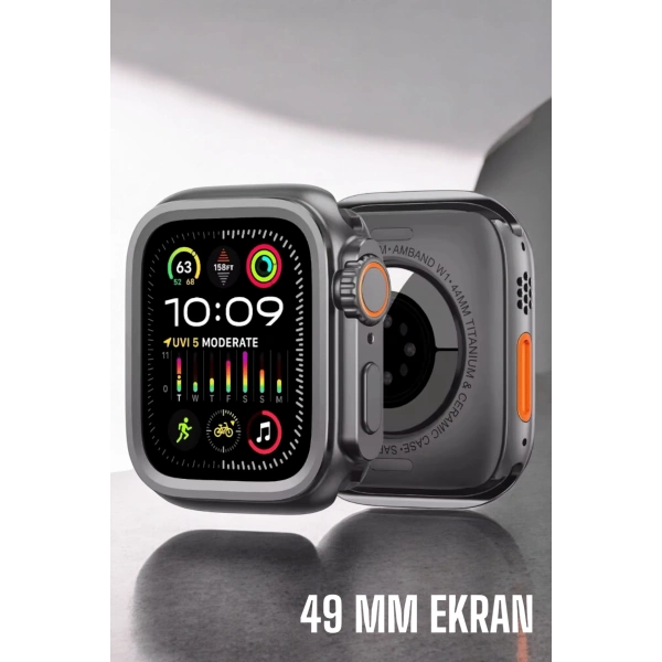 45 MM Gri Kasa Ultra Akıllı Saat Sesli Görüşme, Sağlık Takibi, Suya Dayanıklı