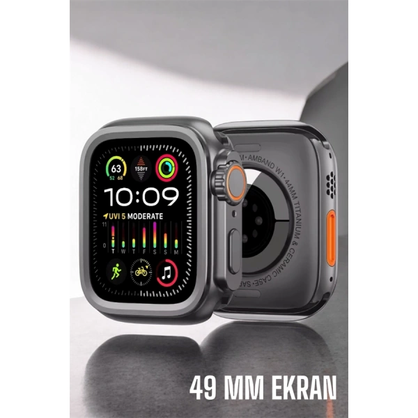 45 MM Gri Kasa Ultra Akıllı Saat Sesli Görüşme, Sağlık Takibi, Suya Dayanıklı