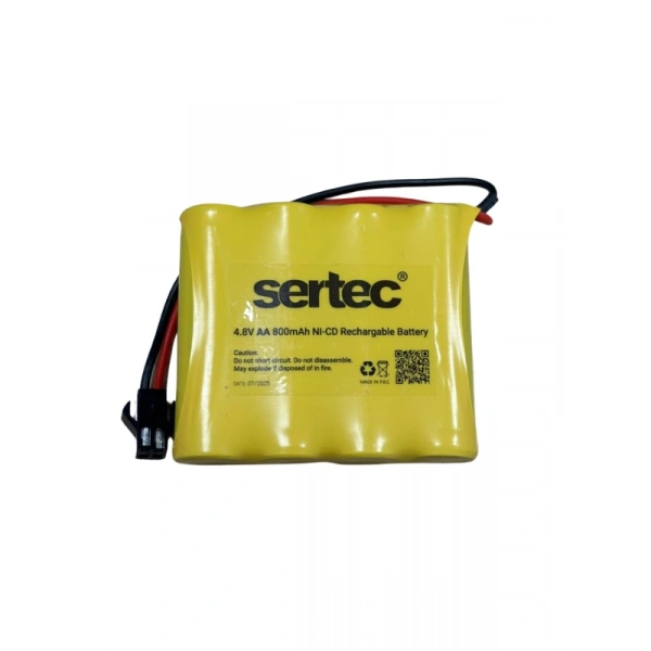 SERTEC 4.8V 4S1P AA 800 MAH KABLO + SİYAH KONNEKTÖRLÜ OYUNCAK PİLİ