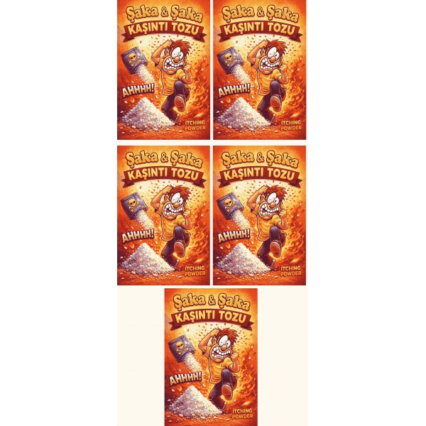 5 Adet Kaşıntı Tozu Şaka Kaşıntı Tozu Eğlence Şaka Amaçlı Toz