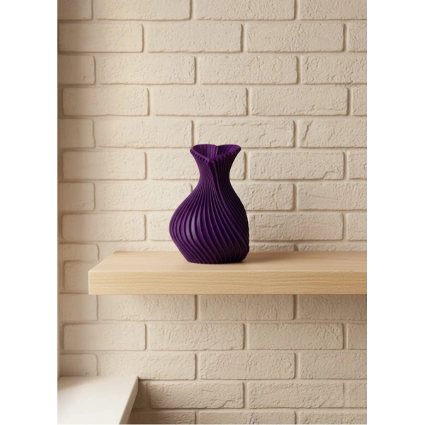 5 cm Mor Kalp Formlu Mini Vazo Modern Mini Dekor Ürünü