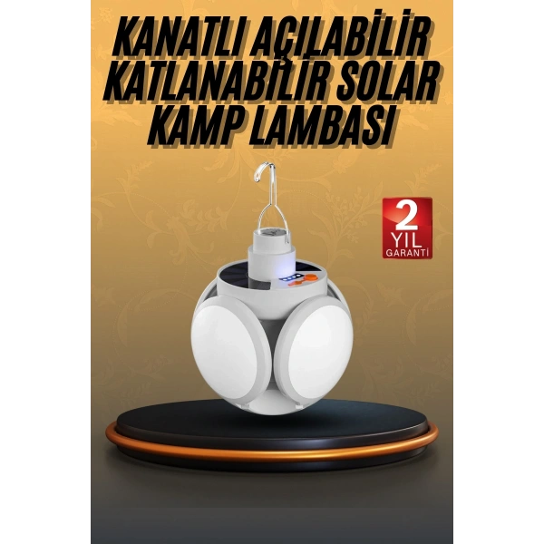 5 Kanatlı Bahçe Aydınlatma Led Askılı Solar Güneş Enerji Usb Sarjlı