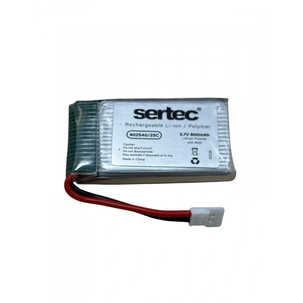 Sertec / 902540 / 3.7V - 800mAh - 25C BEYAZ SOKET