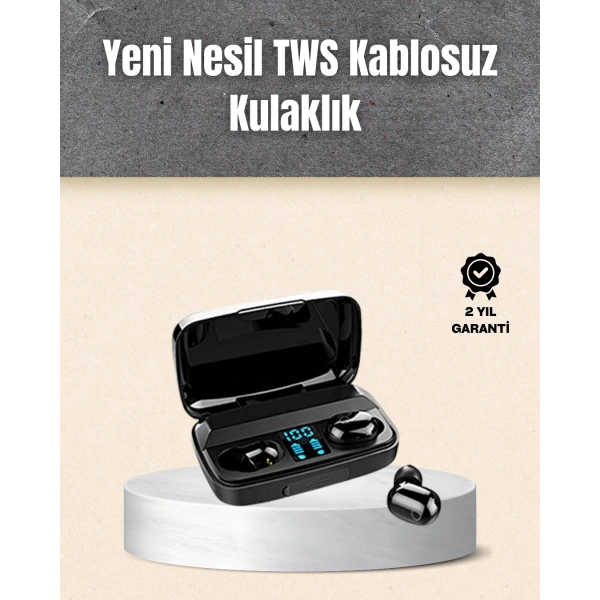 A10s TWS Ergonomik Bluetooth Kulaklık Uzun Pil Ömürlü