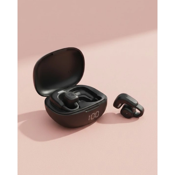 Açık Tasarım Kablosuz Bluetooth Spor Kulaklık LED Ekranlı