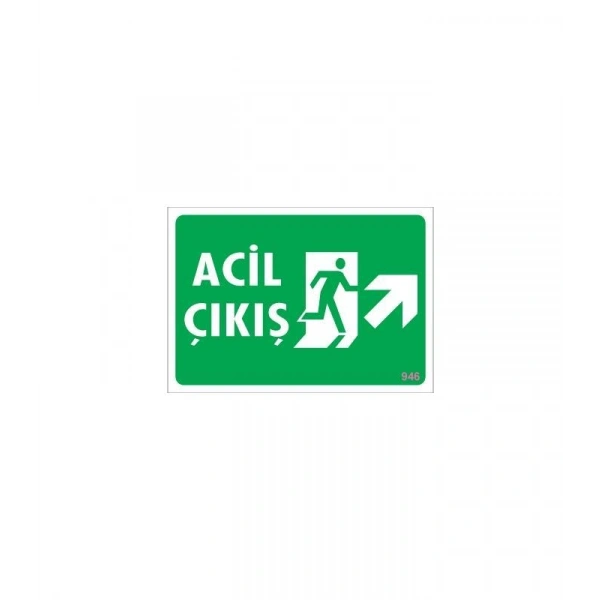 Acil Çıkış Uyarı Levhası 17,5x25 KOD: 946
