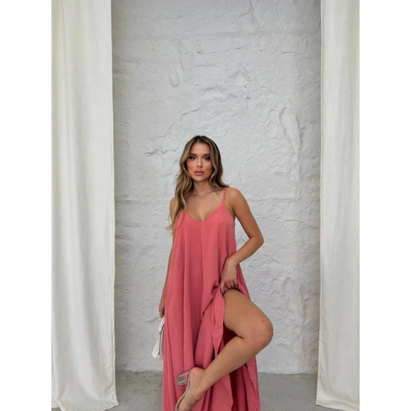 Aerobin uzun elbise pembe pt