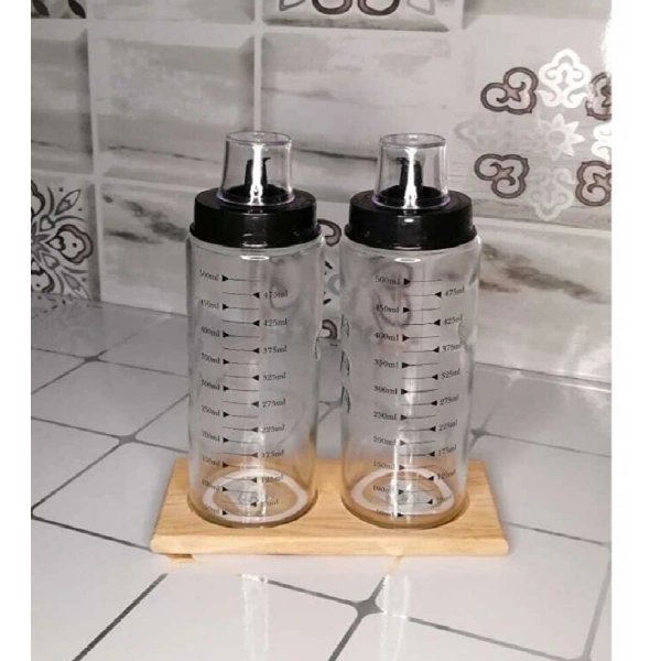 Ahşap Yağdanlık Altlığı -2 Bölmeli Yağlık Sosluk Standı