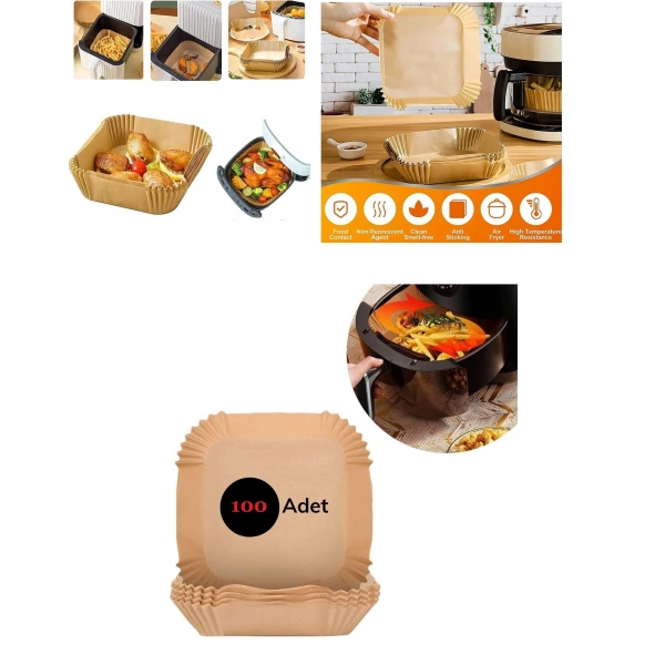 Airfreyer Fritöz Kağıdı Kare XL / XXL 100LÜ