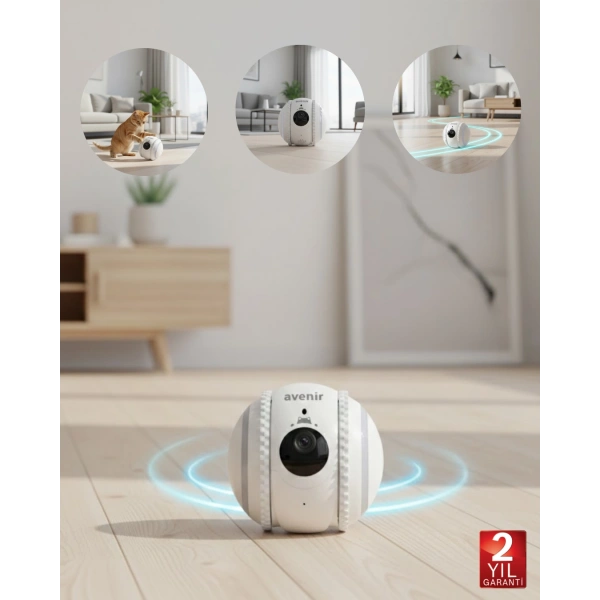 Akıllı Mobil Kontrollü Takip Kamerası WiFi Destekli Bulut Kayıtlı