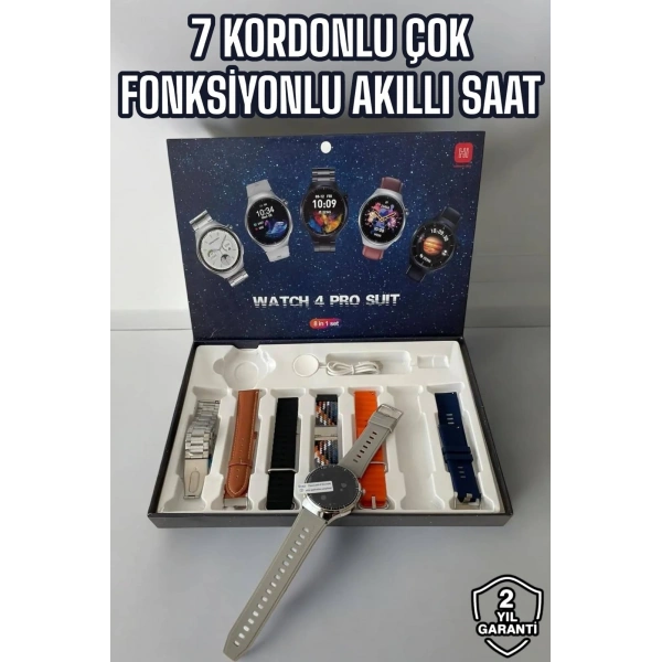 Akıllı Saat 7 Kordonlu Yeni Nesil Arama Cevaplayan Çok Fonksiyonlu