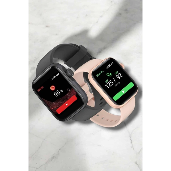 Akıllı Saat Adım Sayar, Kalp Atışı İzleme Dokunmatik Bluetooth Bağlantılı