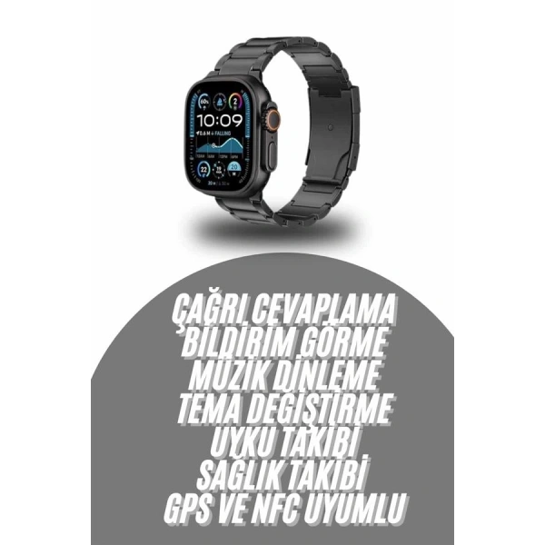 Akıllı Saat Arama Konuşma GPS ve NFC Özelliği 3 Kordonlu Amoled Ekran